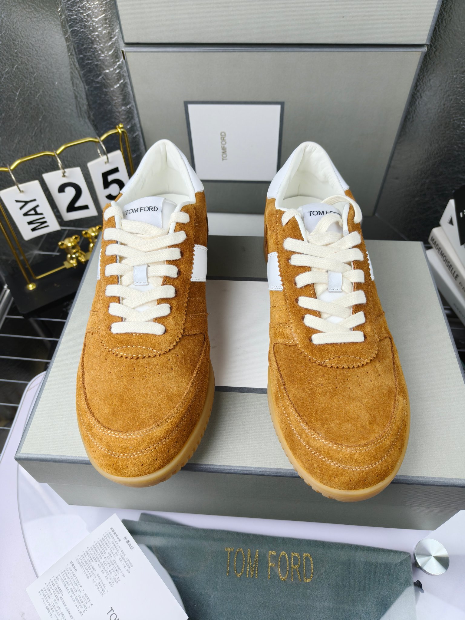 Tom Ford Suede Low-Top Sneakers Brown