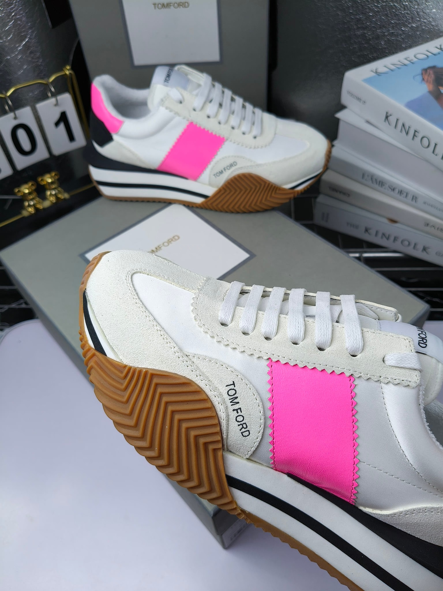 Tom Ford Retro Platform Sneakers Pink