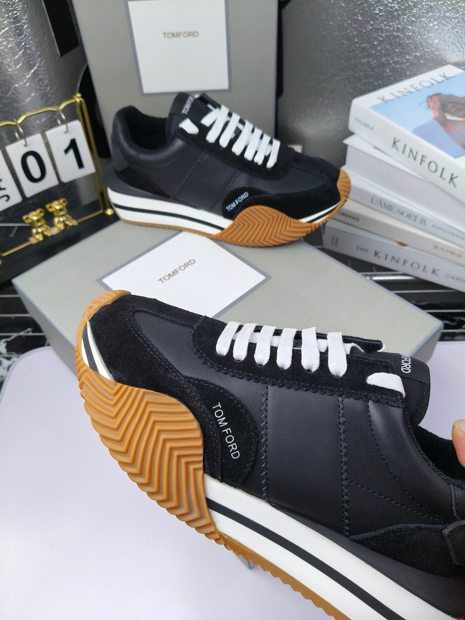 Tom Ford Retro Lift Sneakers Black