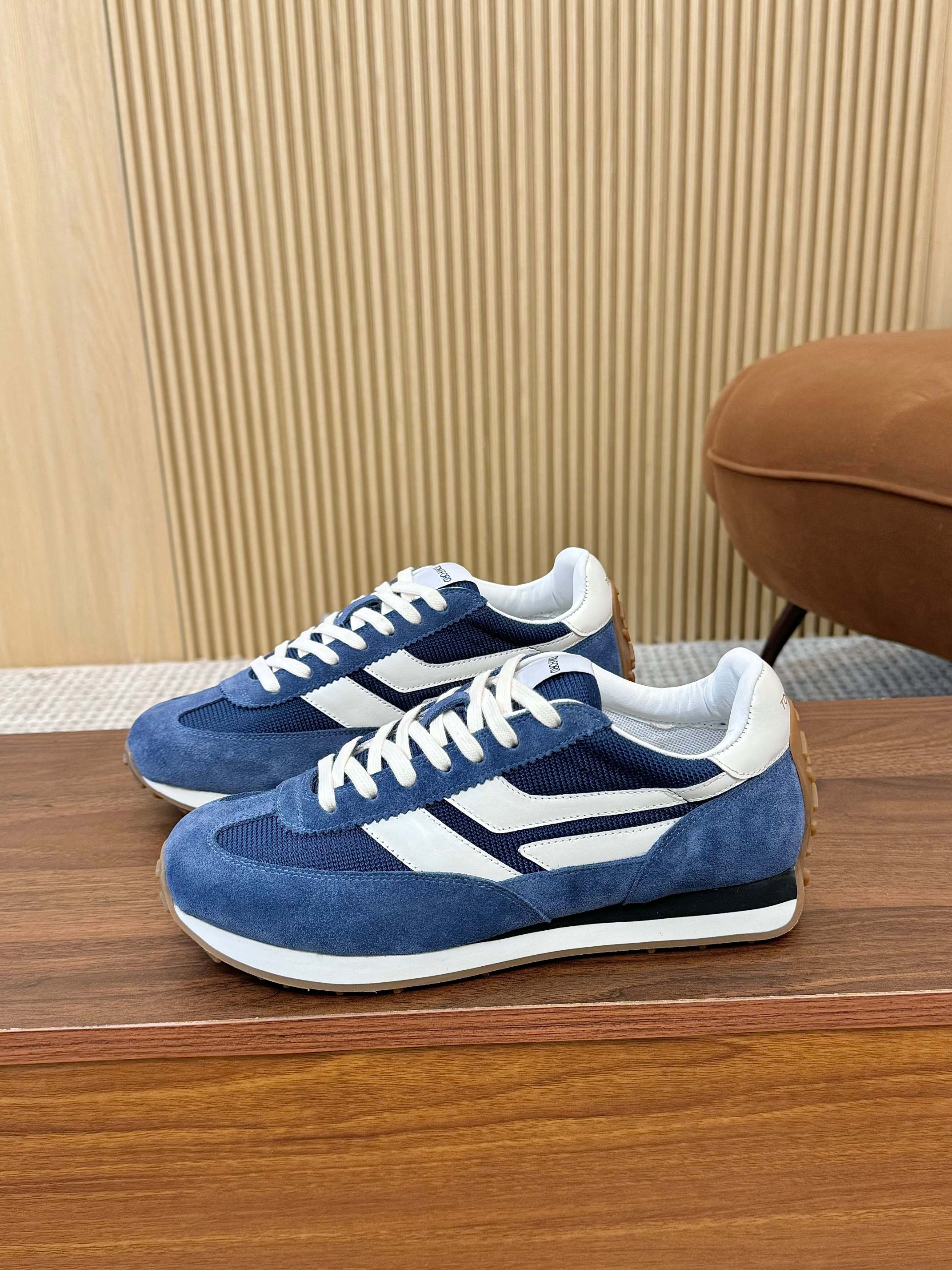 Tom Ford Retro Runner Sneakers Blue