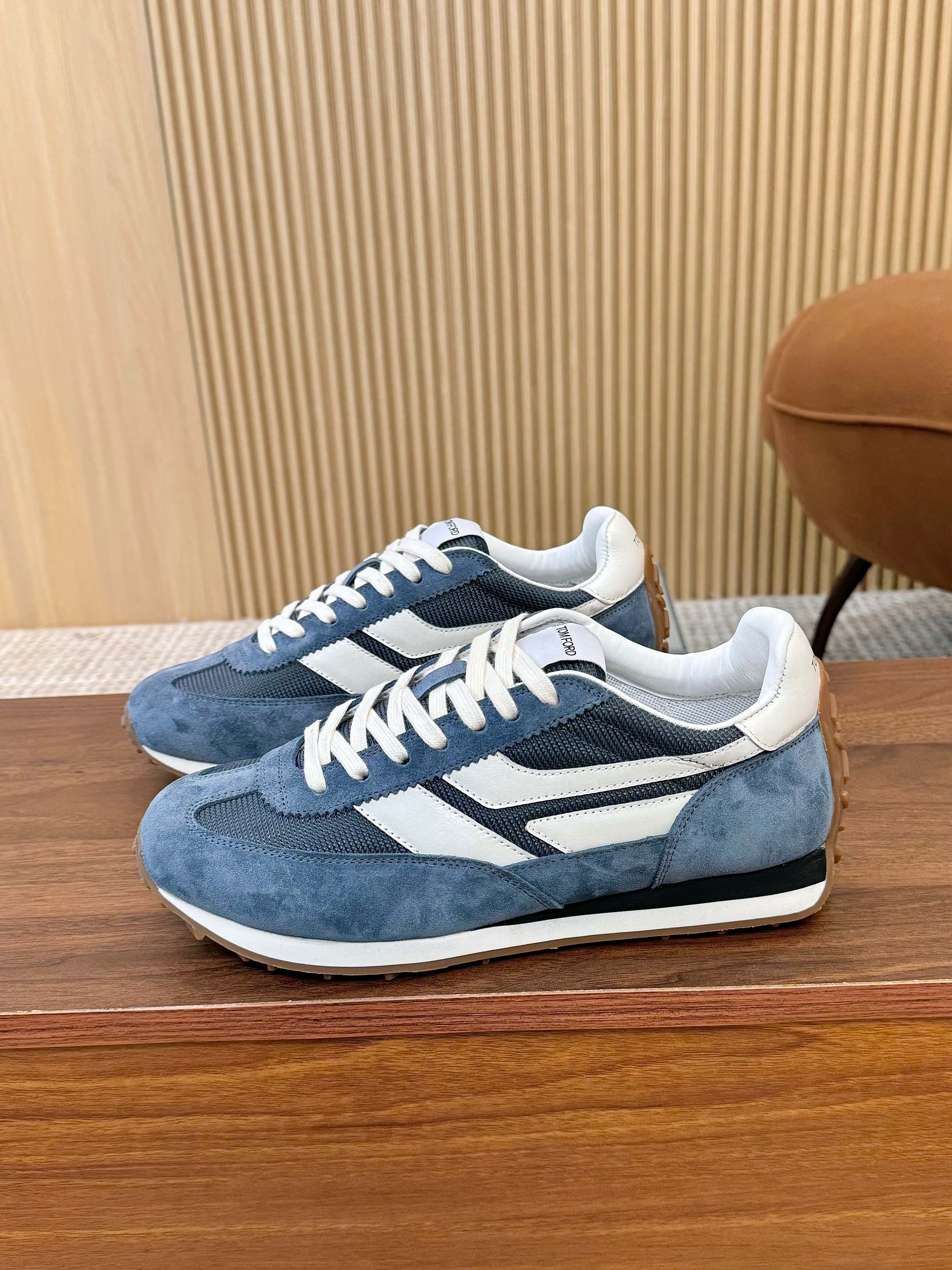Tom Ford Retro Runner Sneakers Blue