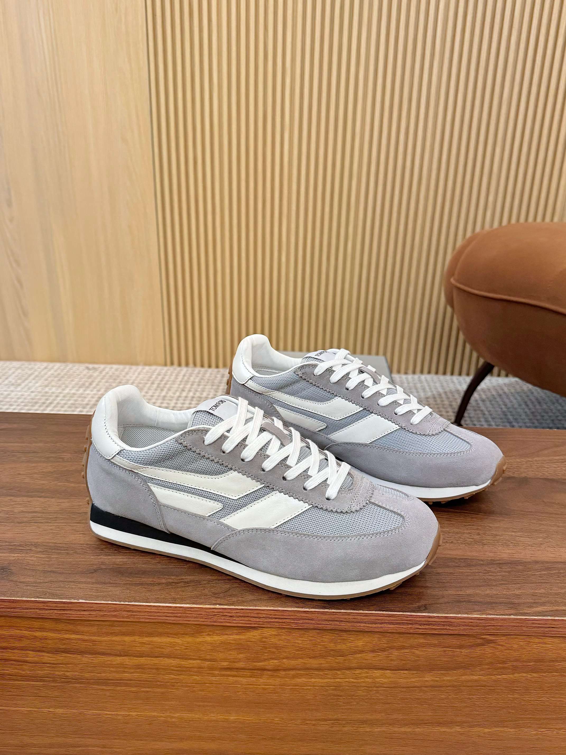 Tom Ford Low-Top Retro Sneakers Grey