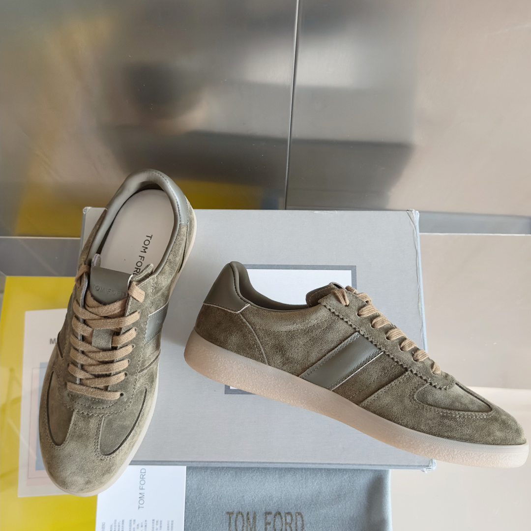 Tom Ford Terence Suede Sneakers Olive