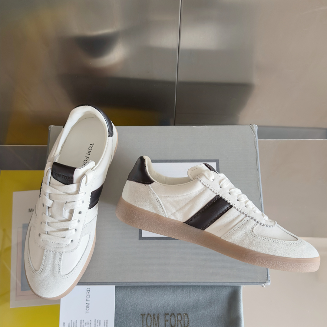 Tom Ford Terence Suede Sneakers White/Black