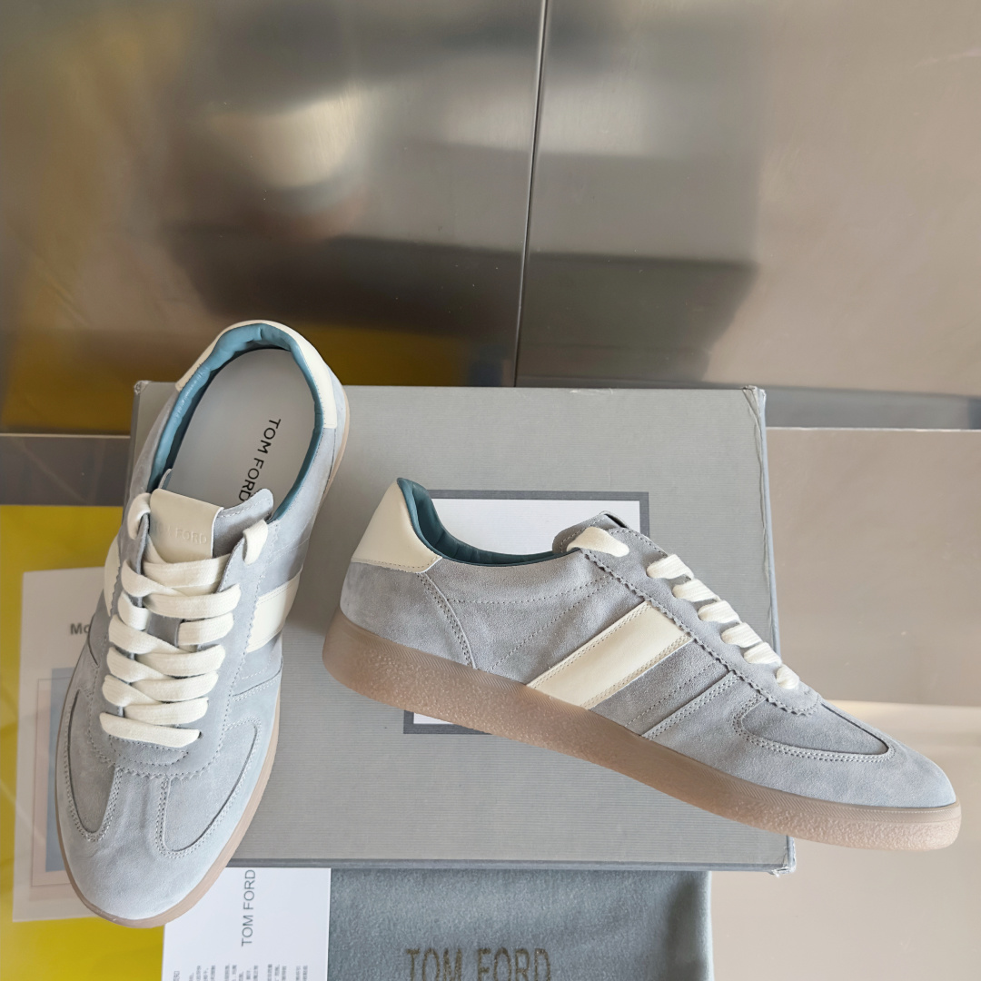 Tom Ford Terence Suede Sneakers Blue/White