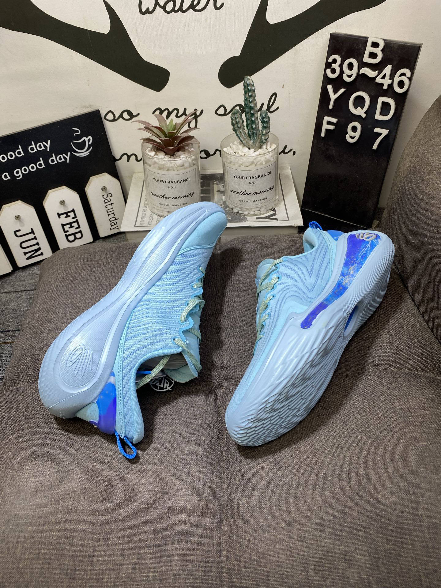 Under Armour Curry 12 HOVR Splash Basketball Shoes Light Blue