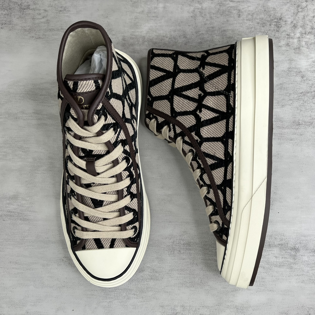 Valentino Garavani V-Logo High-Top Sneakers Beige