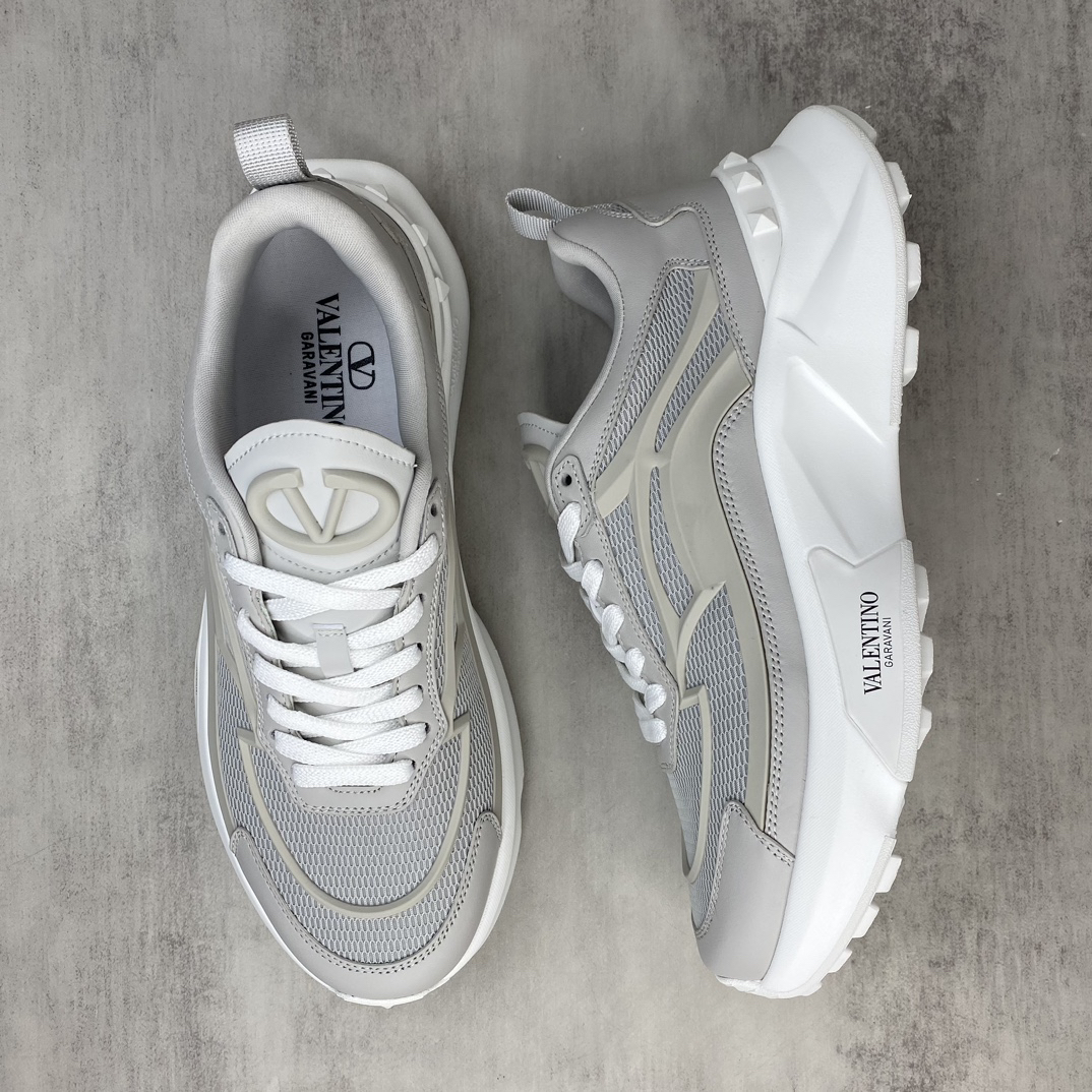 Valentino True Act Mesh Sneakers Gray/White