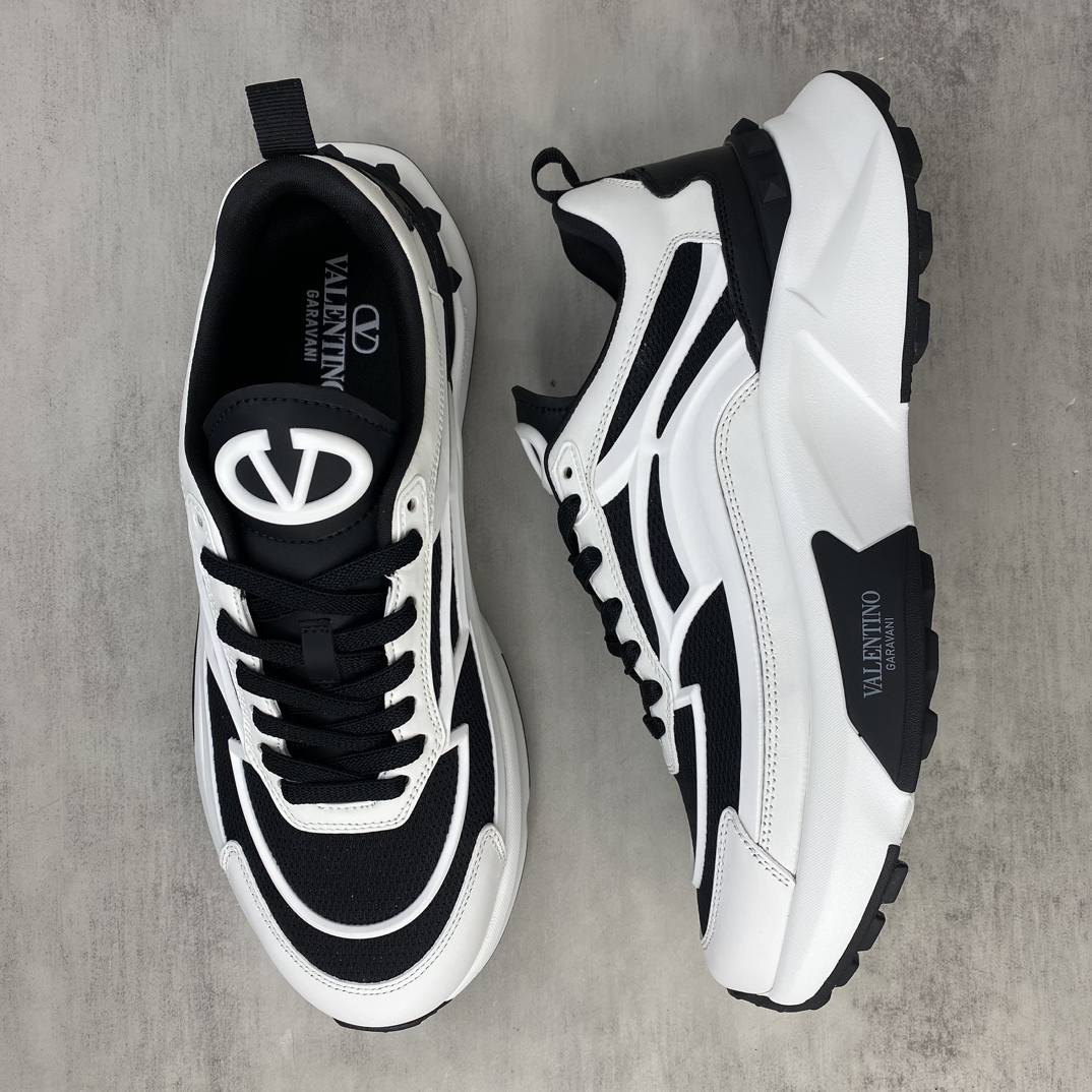 Valentino True Act Mesh Sneakers Black/White