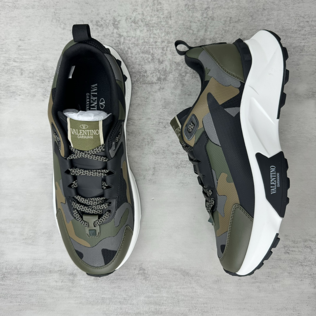 Valentino True Act Camo Mesh Sneakers Multicolor