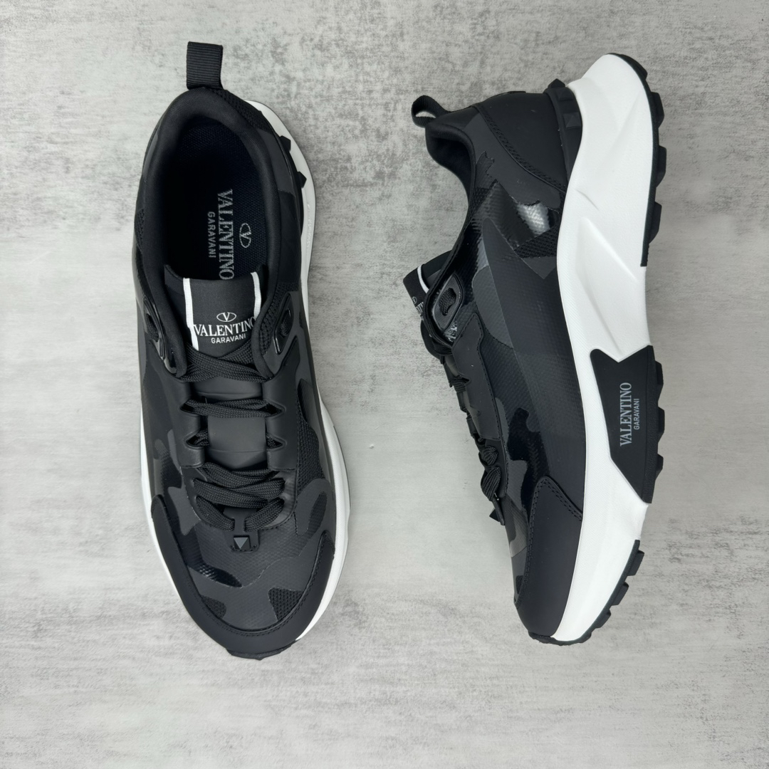 Valentino True Act Mesh Sneakers Black/White