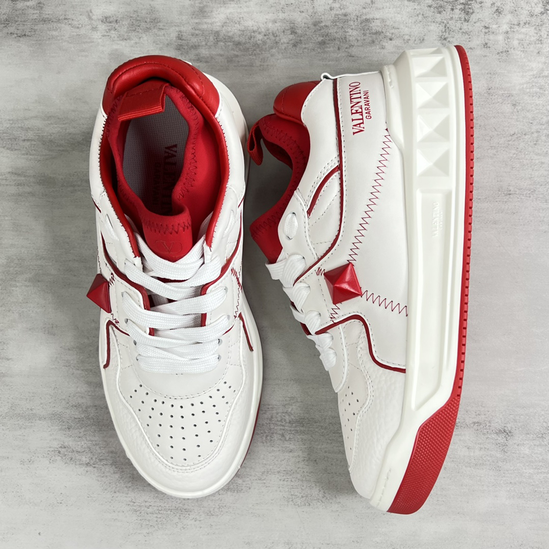 Valentino Garavani Platform Sock Sneakers White/Red