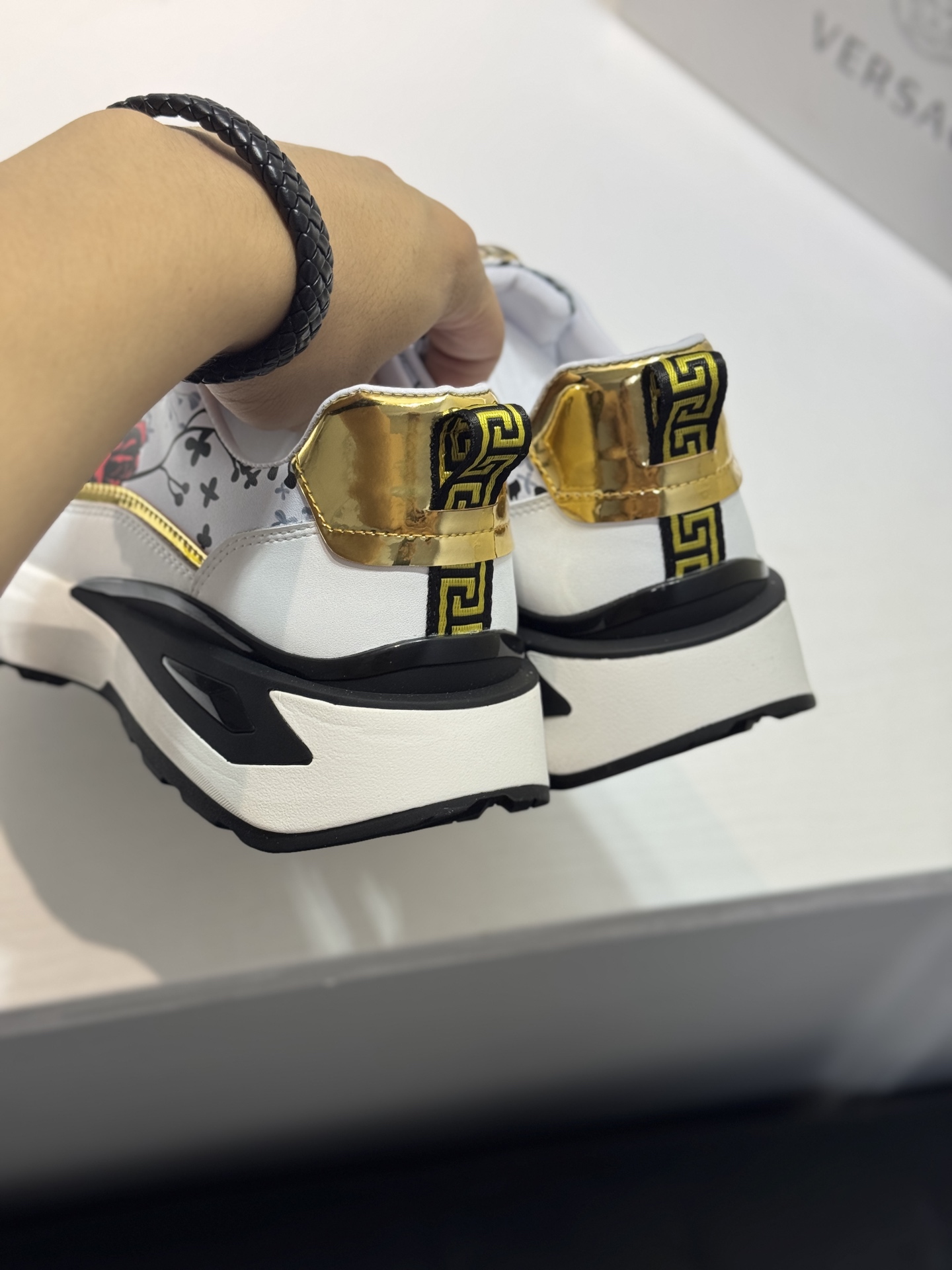 Versace Medusa Leather Chunky Sneakers Multicolor