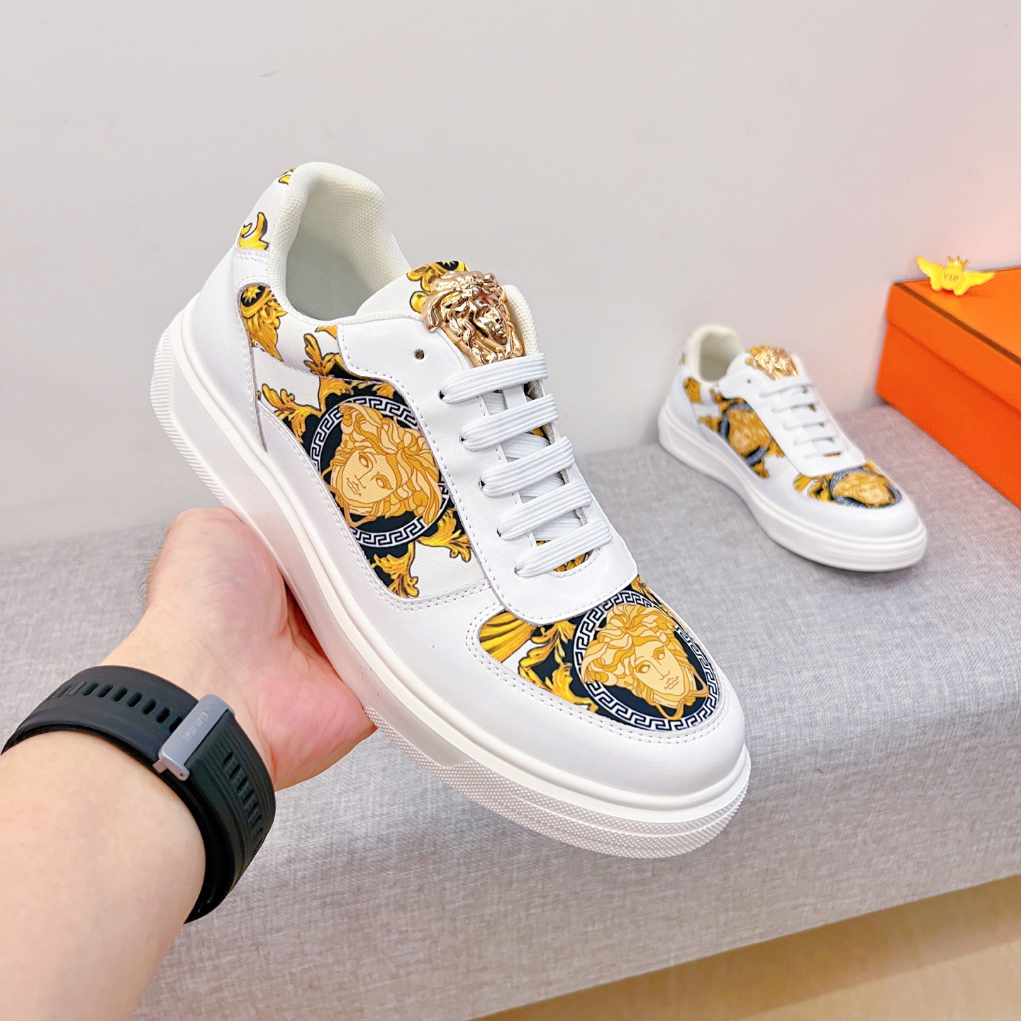 Versace Medusa Low-Top Sneakers White