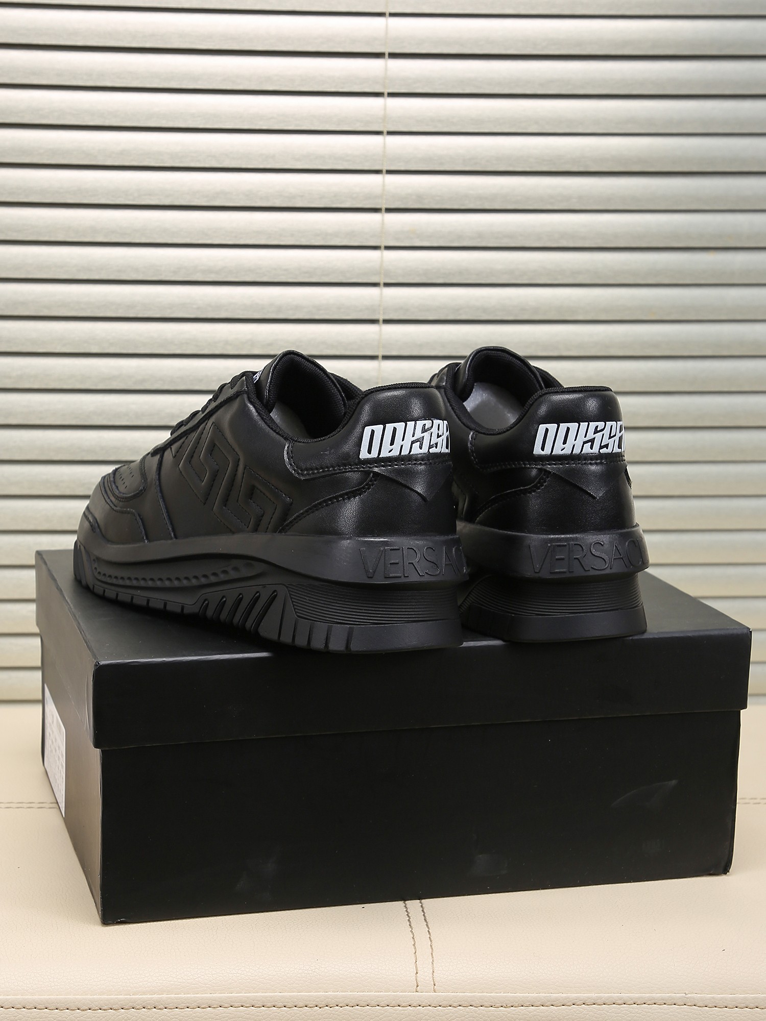 Versace Greca Low-Top Sneaker Black