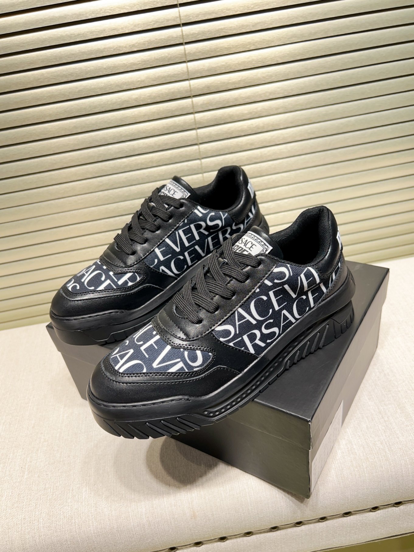 Versace Grace Labyrinth Sneakers Black