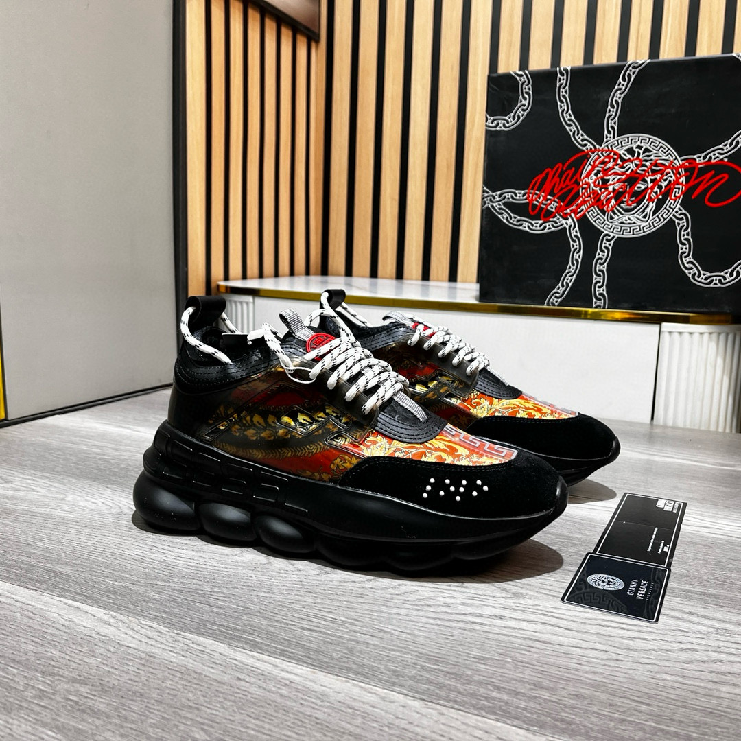 Versace Chunky Baroque Sneakers Black/Red