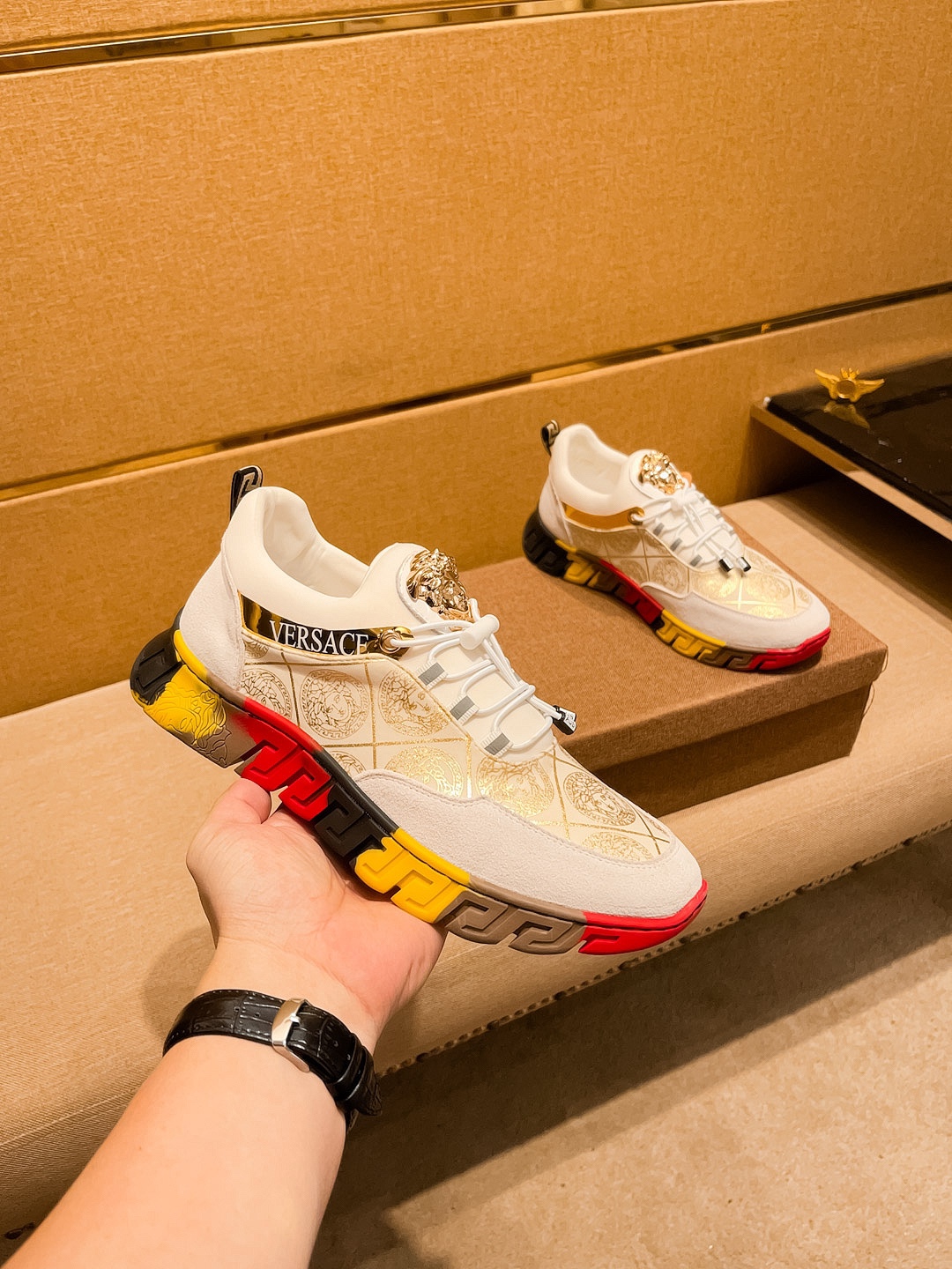 Versace Medusa Low-Top Sneakers Multicolor