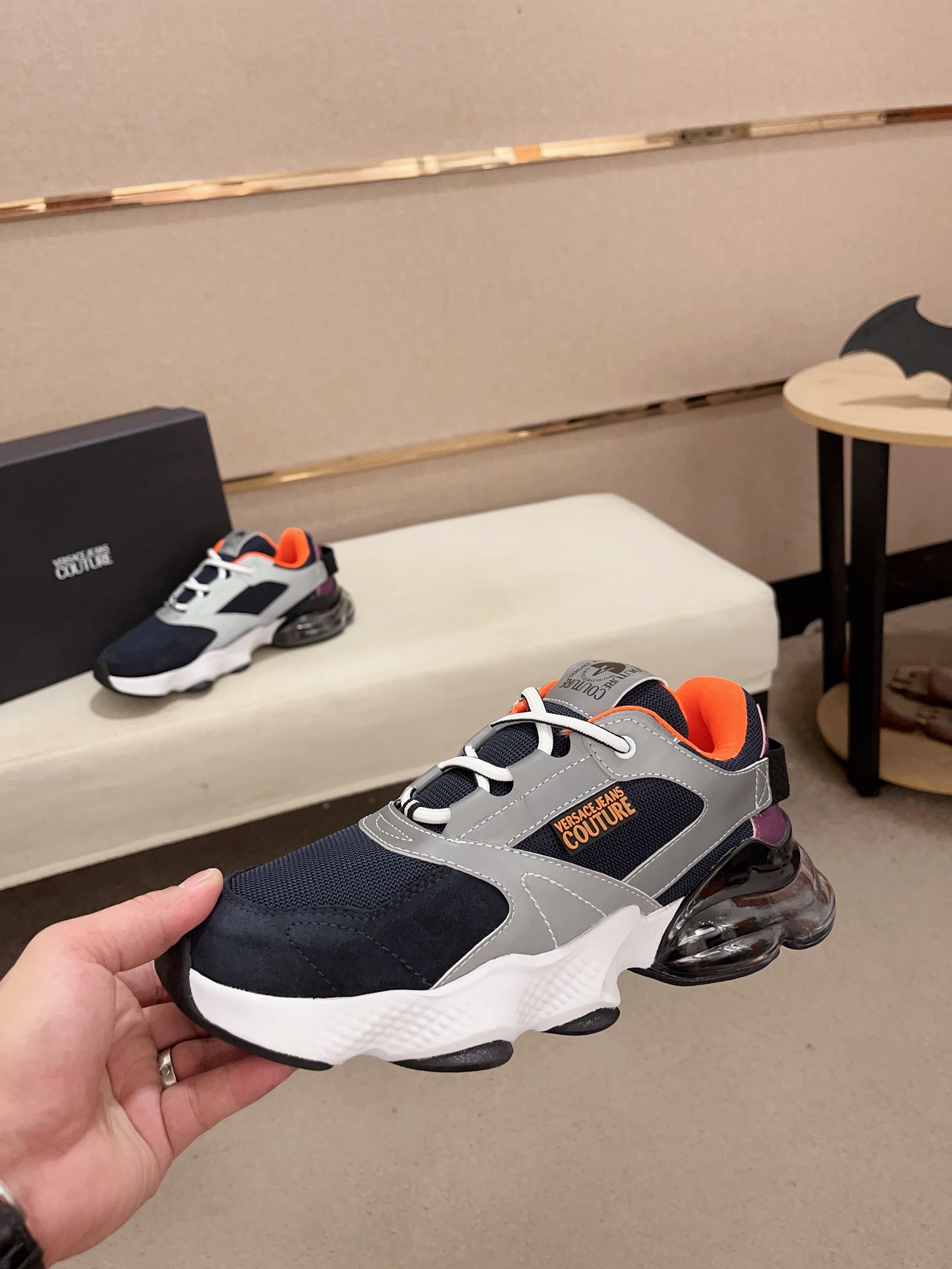 Versace Jeans Couture Chunky Sneakers Navy/Grey/Orange
