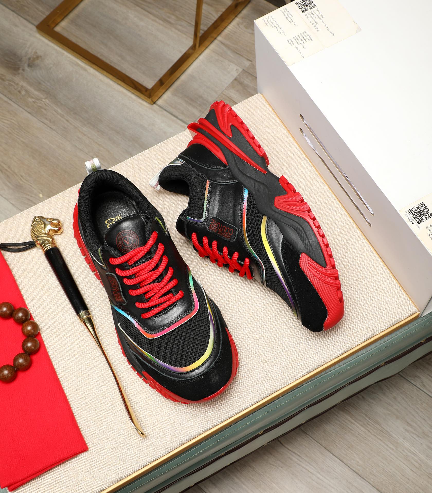 Versace Couture Chunky Sneakers Black/Red