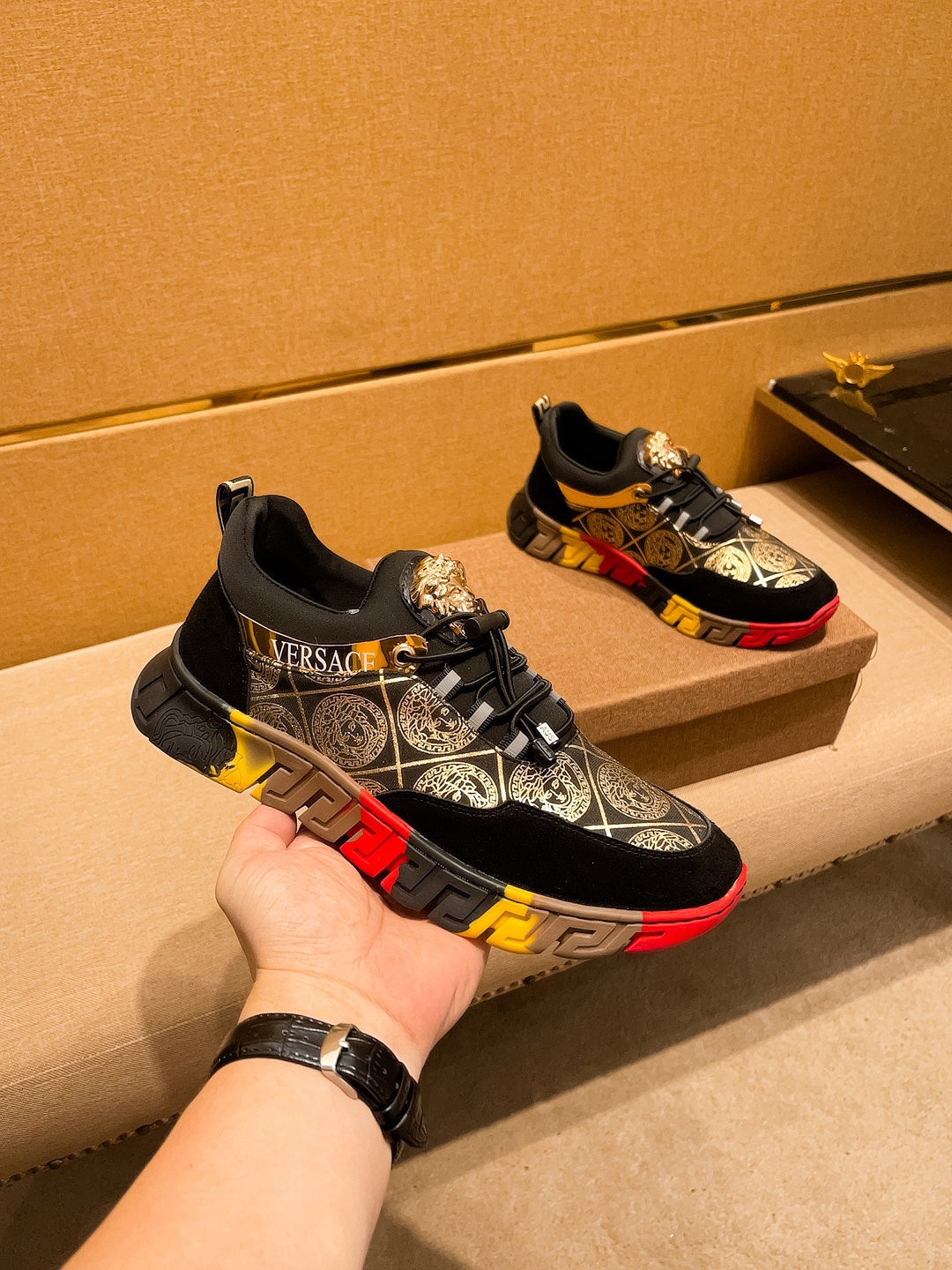 Versace Medusa Low-Top Sneakers Multicolor