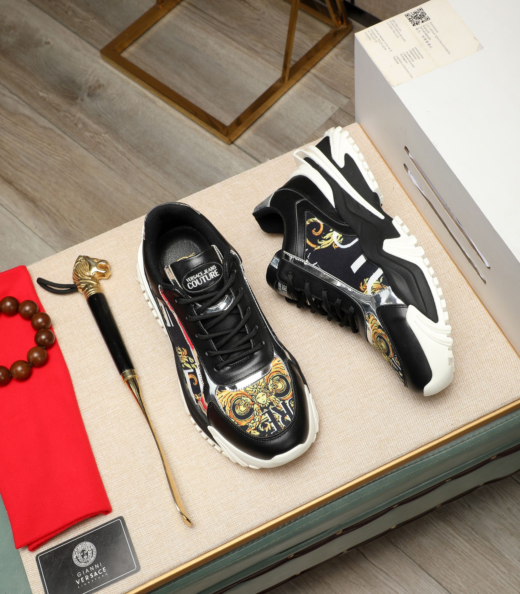 Versace Jeans Couture Chunky Sneakers Black/Gold