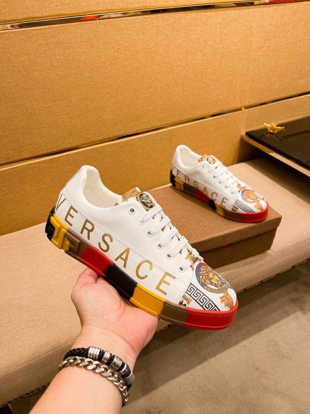 Versace Medusa Low-Top Sneakers Multicolor