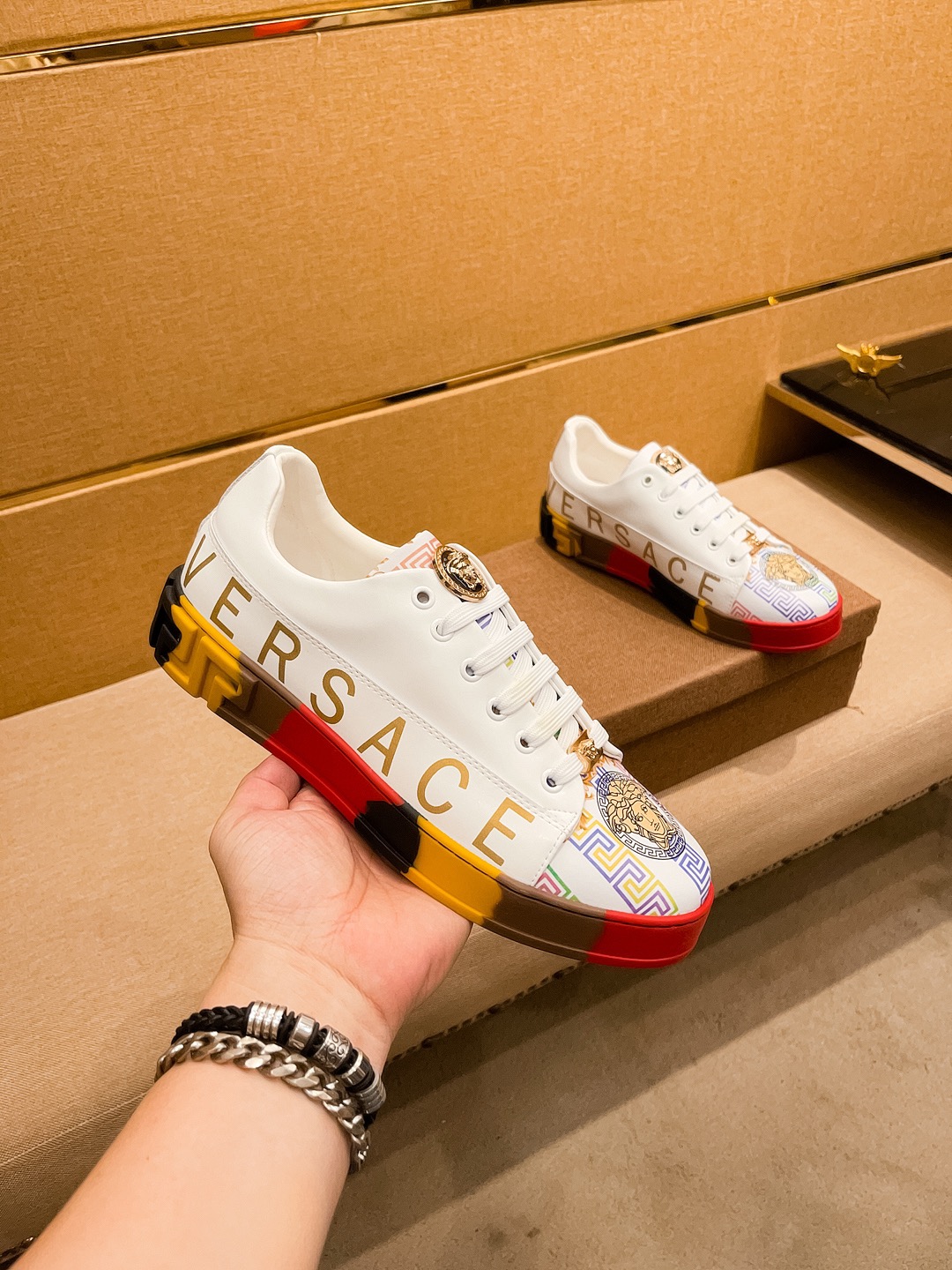 Versace Medusa Low-Top Sneakers Multicolor