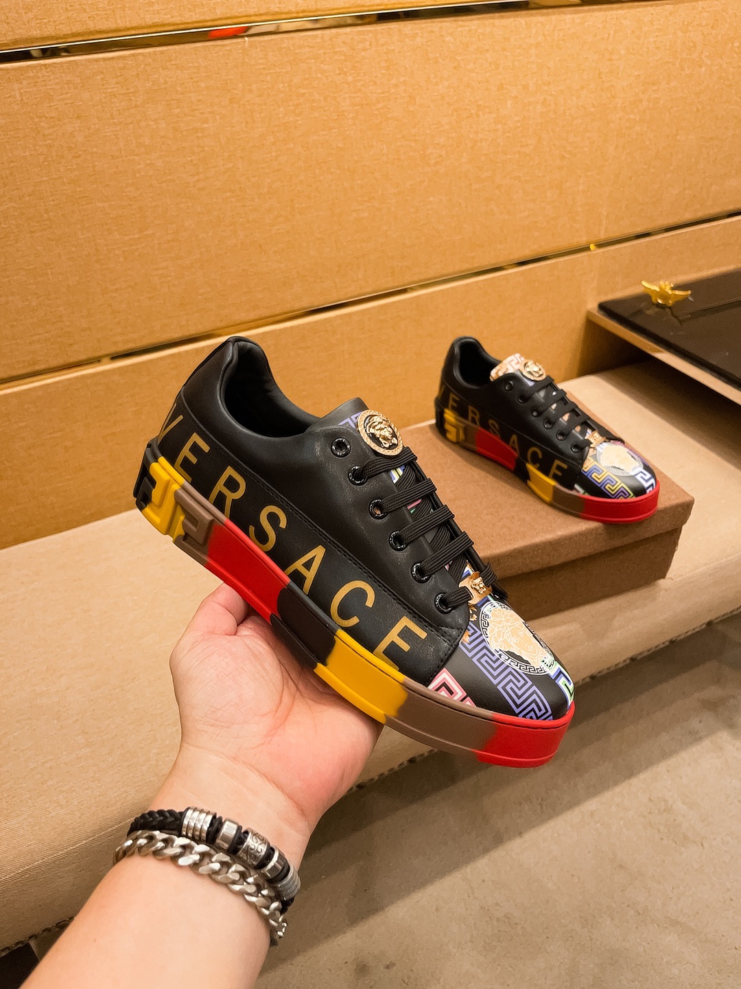 Versace Medusa Low-Top Sneakers Multicolor