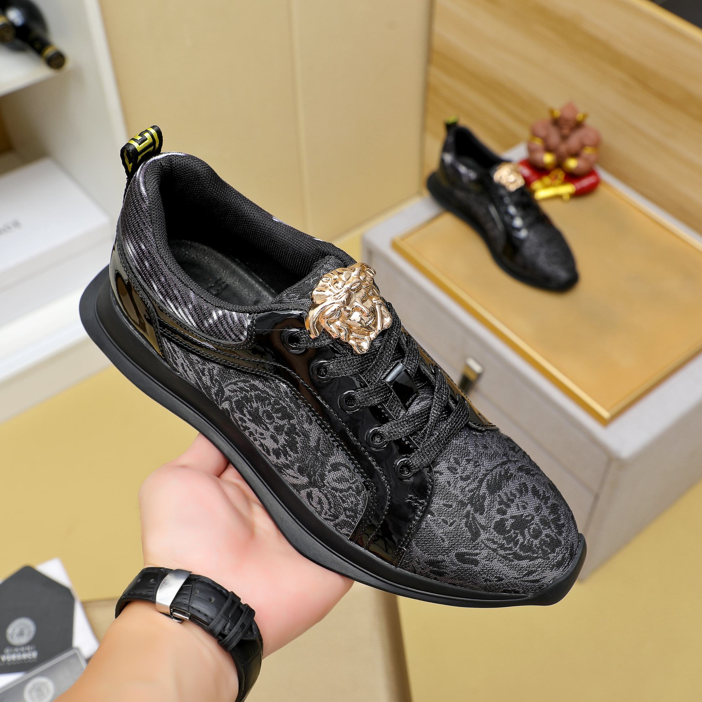 Versace Medusa Low-Top Sneakers Black