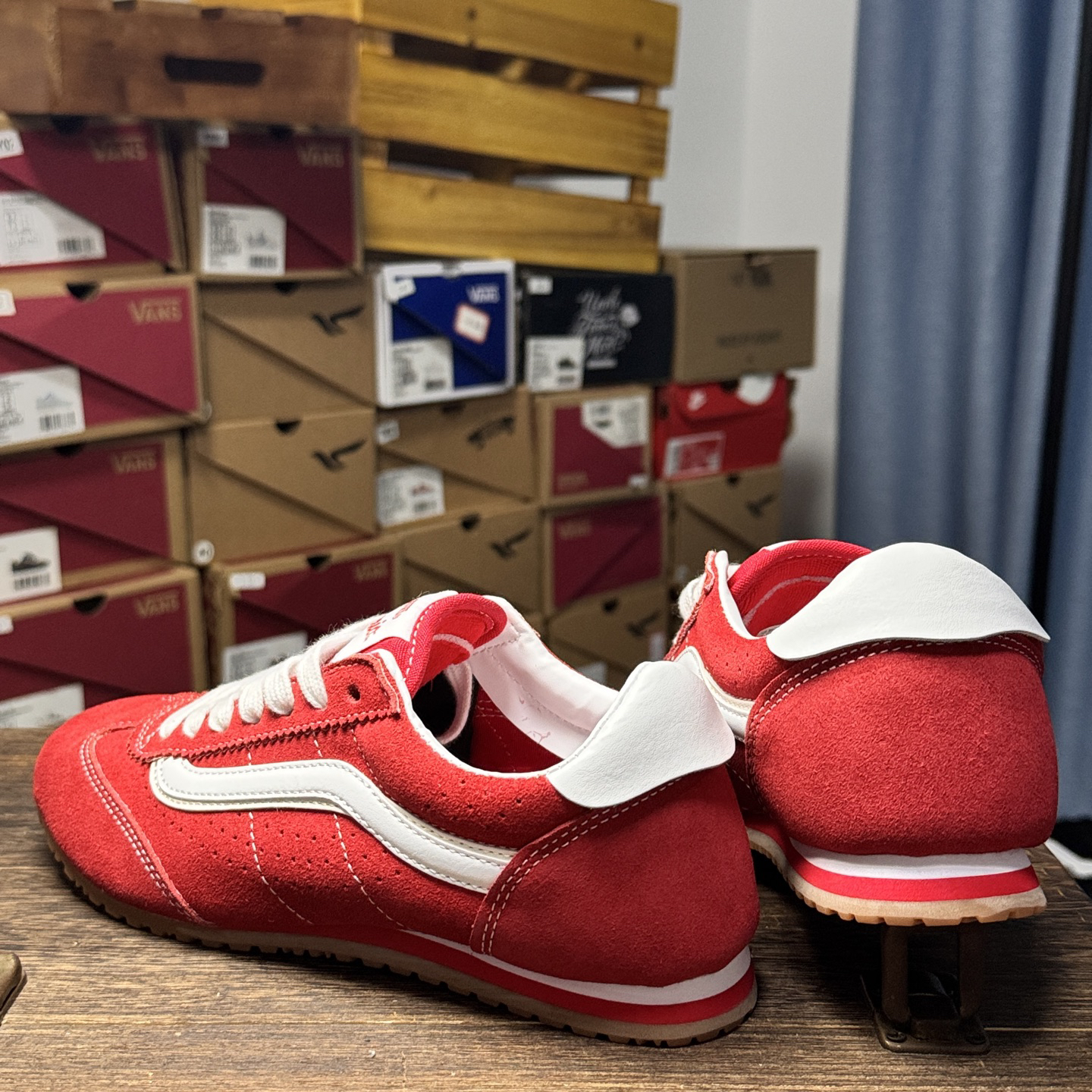 Vans Super LowPro Retro Thin Sole Sneakers Red
