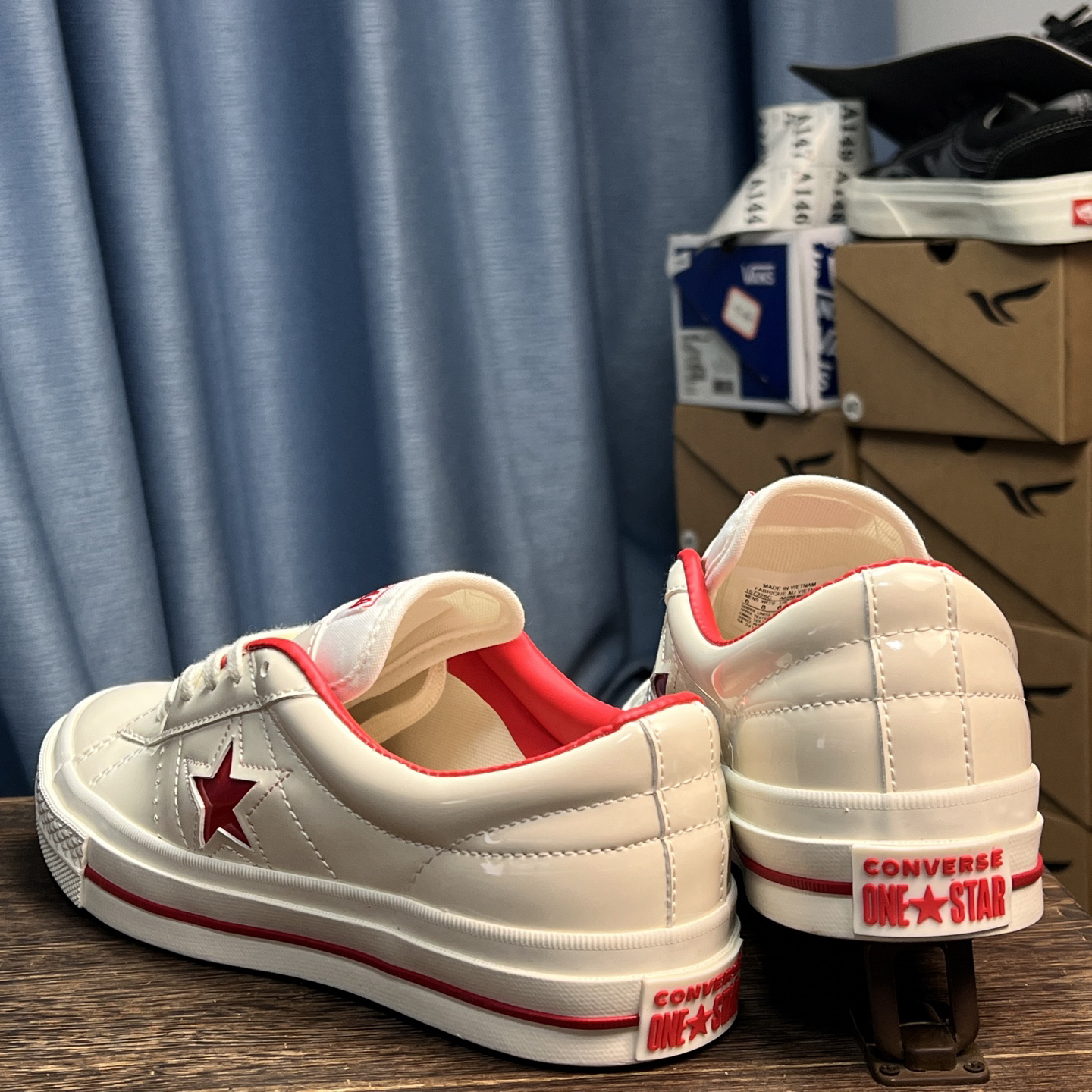 Converse One Star Patent Leather Low-Top White/Red