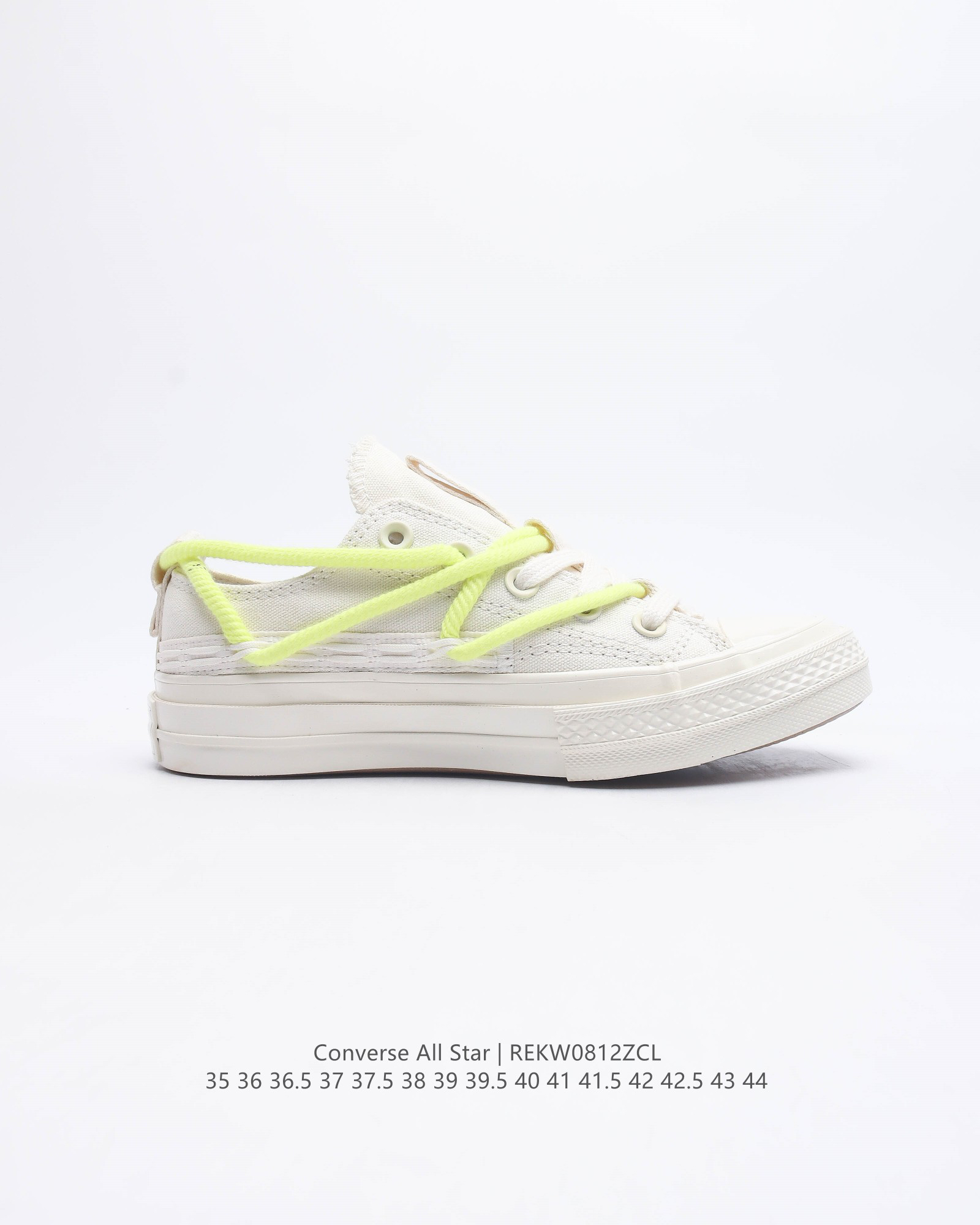 Converse Run Star Canvas Sneakers Off-White/Neon Yellow