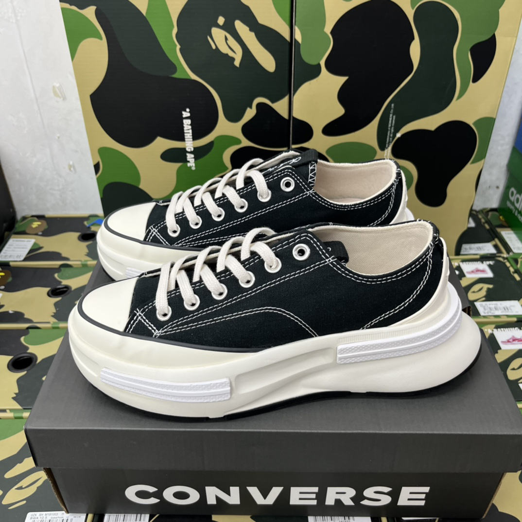 Converse Run Star Low Platform Sneakers Black/White