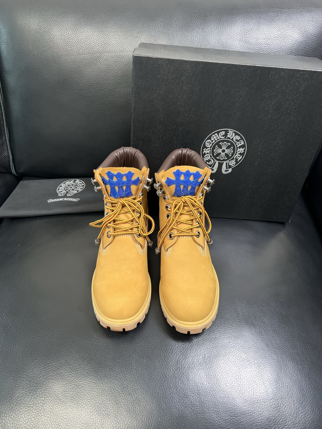 Chrome Heart x Timberland Work Boots Wheat