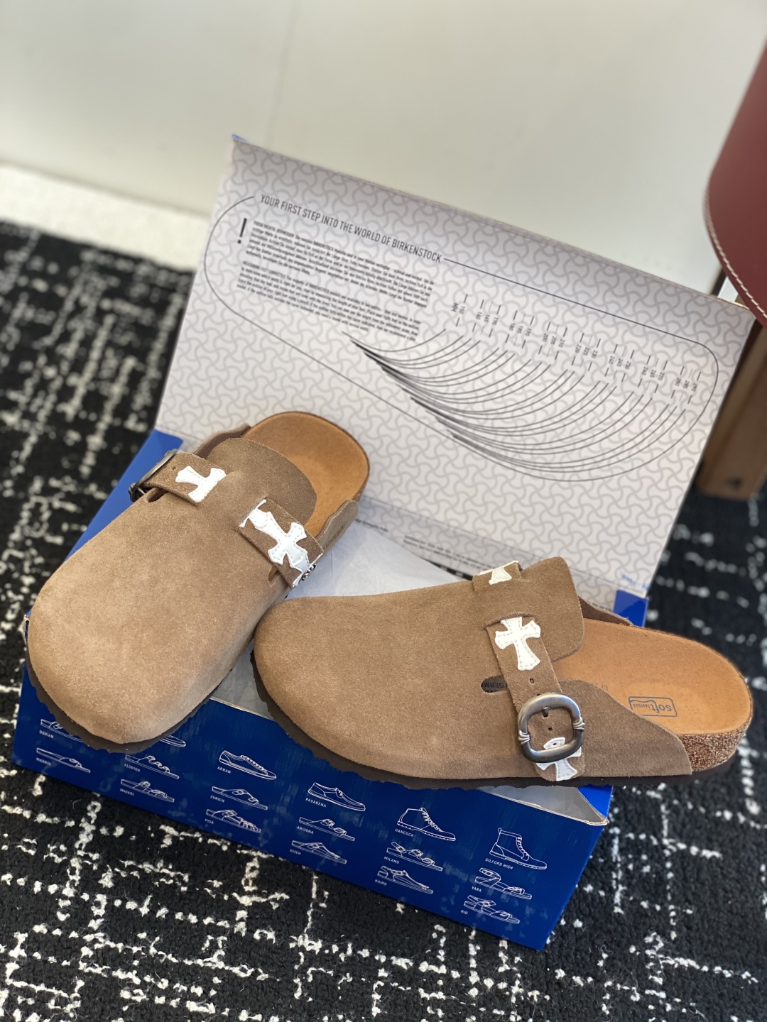 Birkenstock Suede Clog Mule Brown