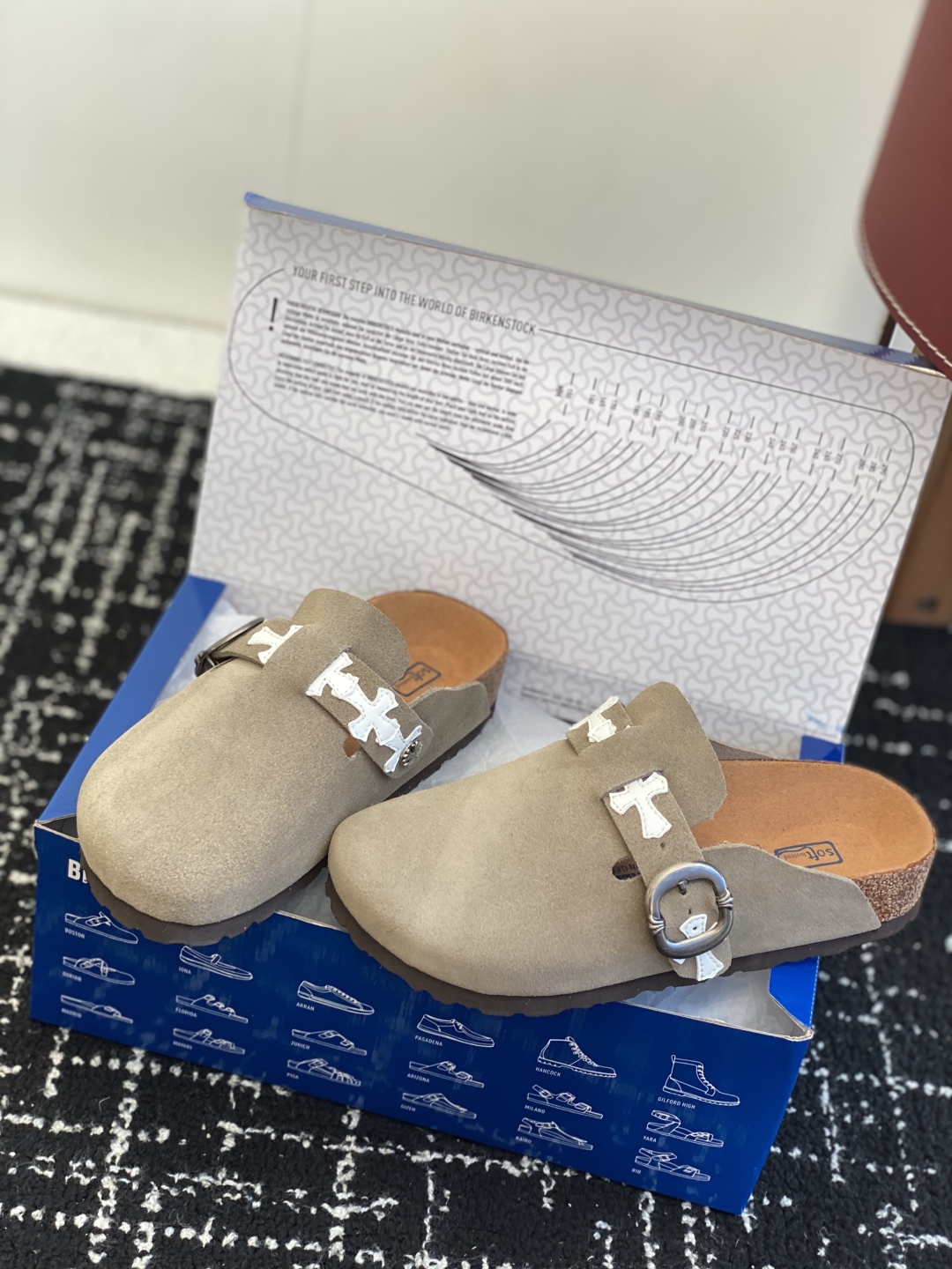 Birkenstock Suede Clog Mule Taupe