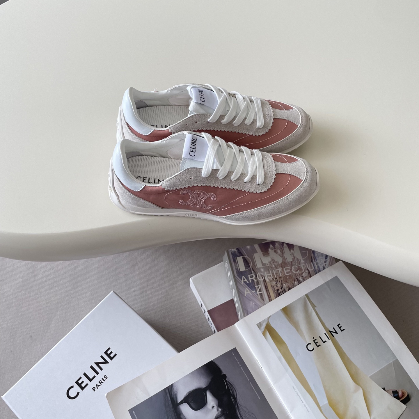 Celine Racer Triomphe Sneakers Pink