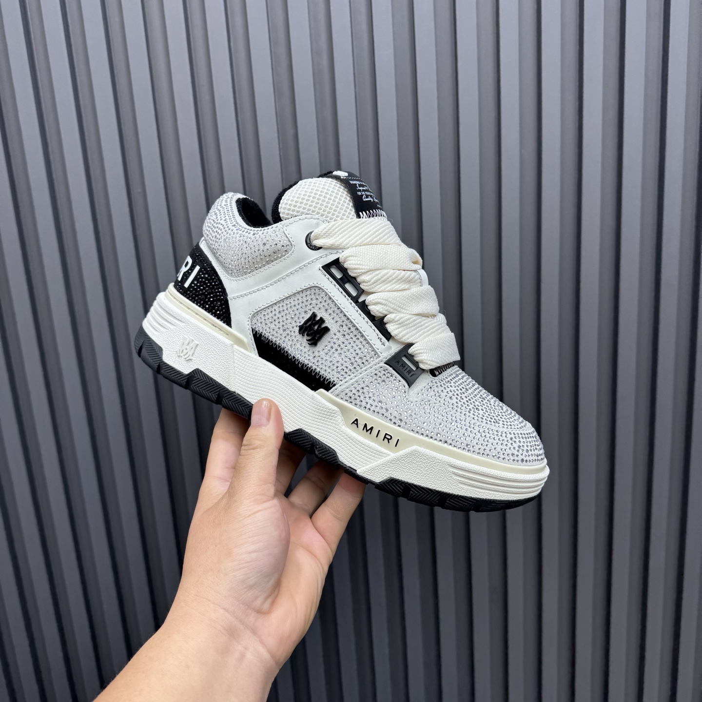 AMIRI Crystal Low Sneakers White/Black