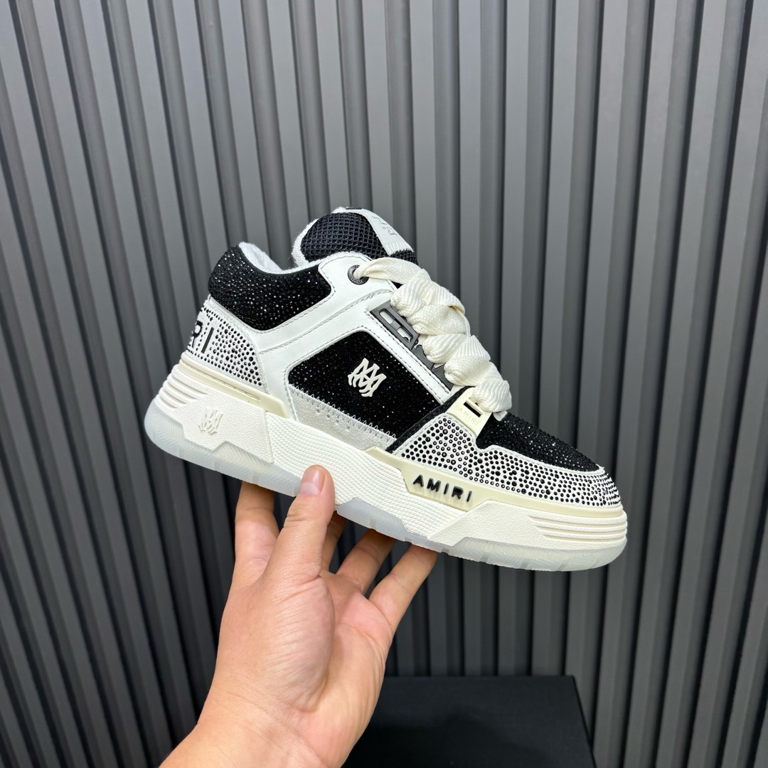 AMIRI Crystal Low-Top Sneakers Black/White