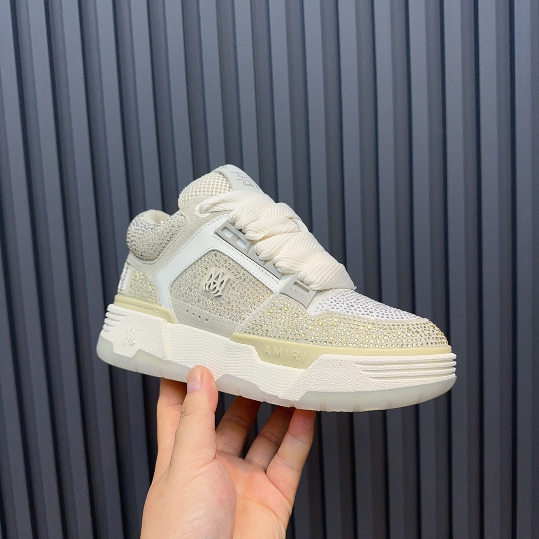 Amiri Crystal Low Sneakers White