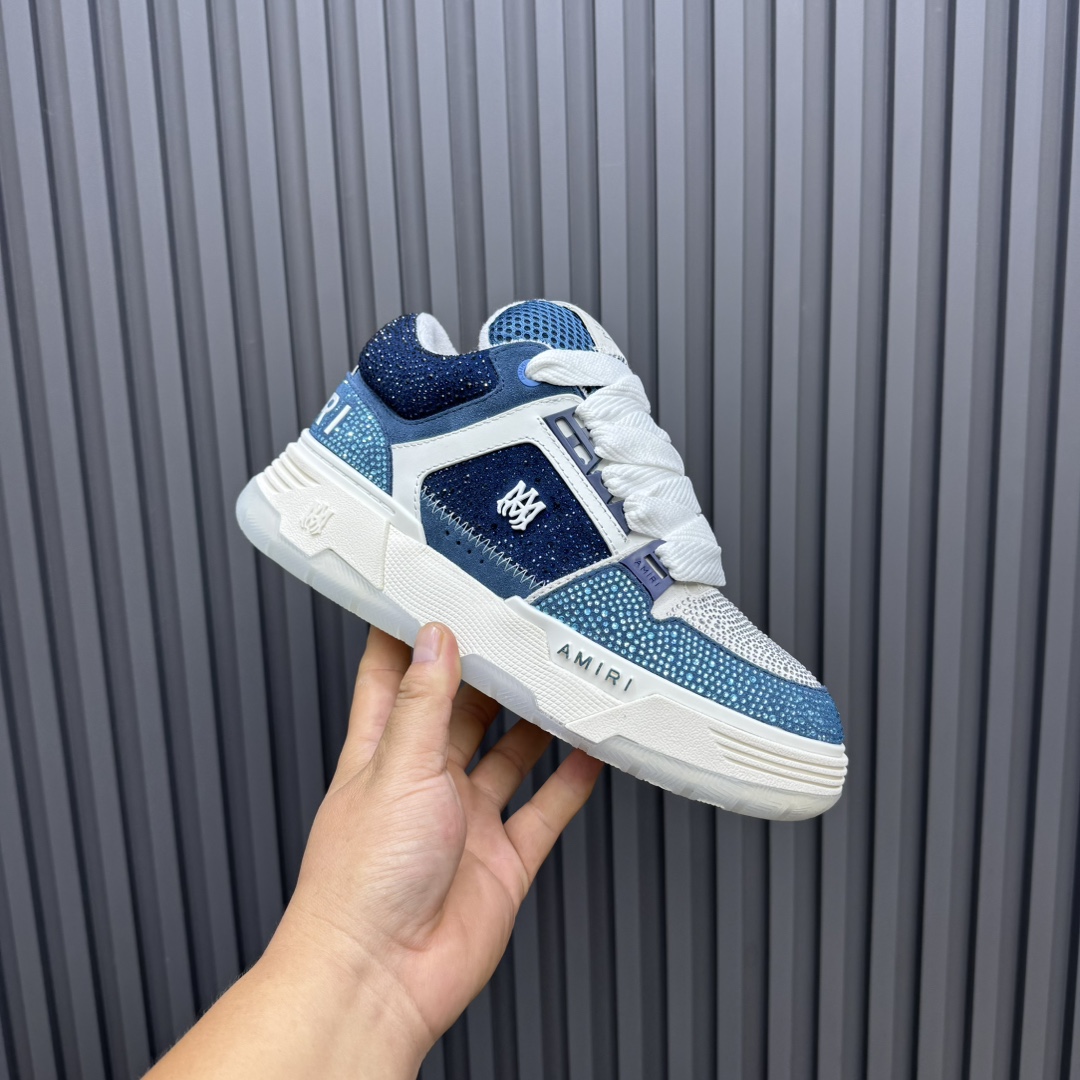 AMIRI Crystal Low-Top Sneakers Blue