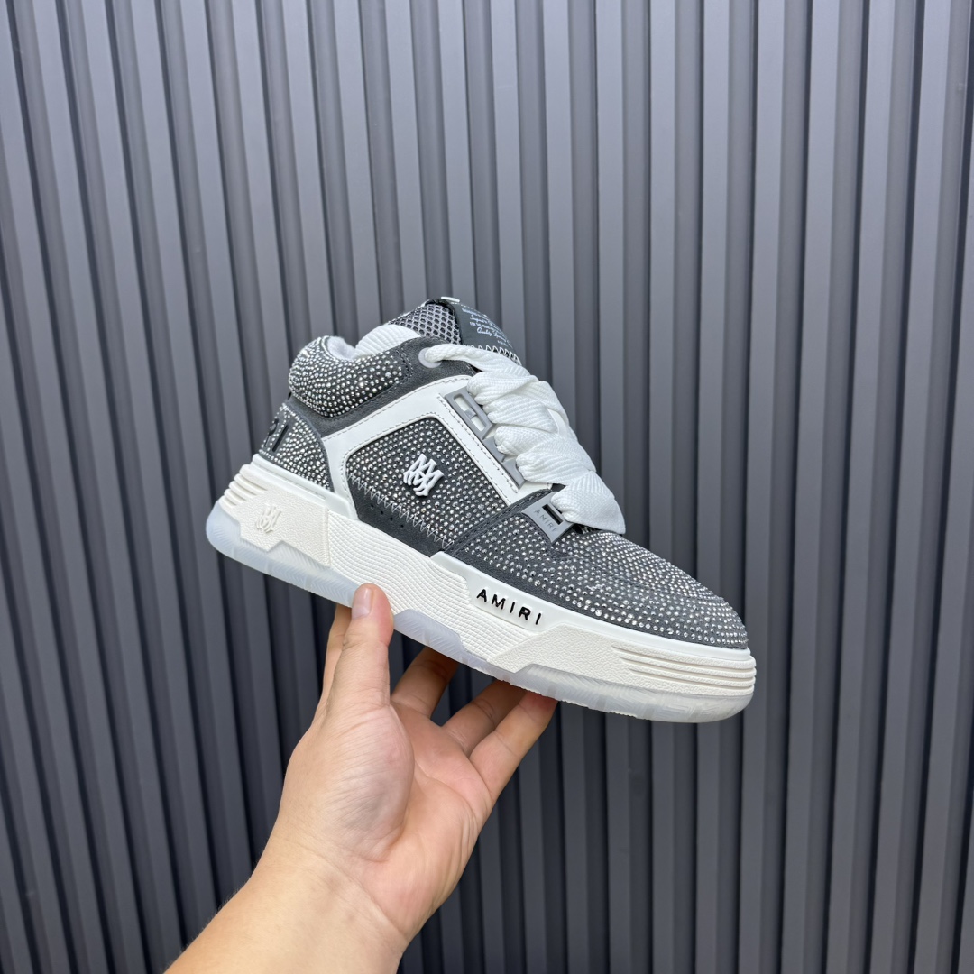AMIRI Crystal Low-Top Sneakers Grey