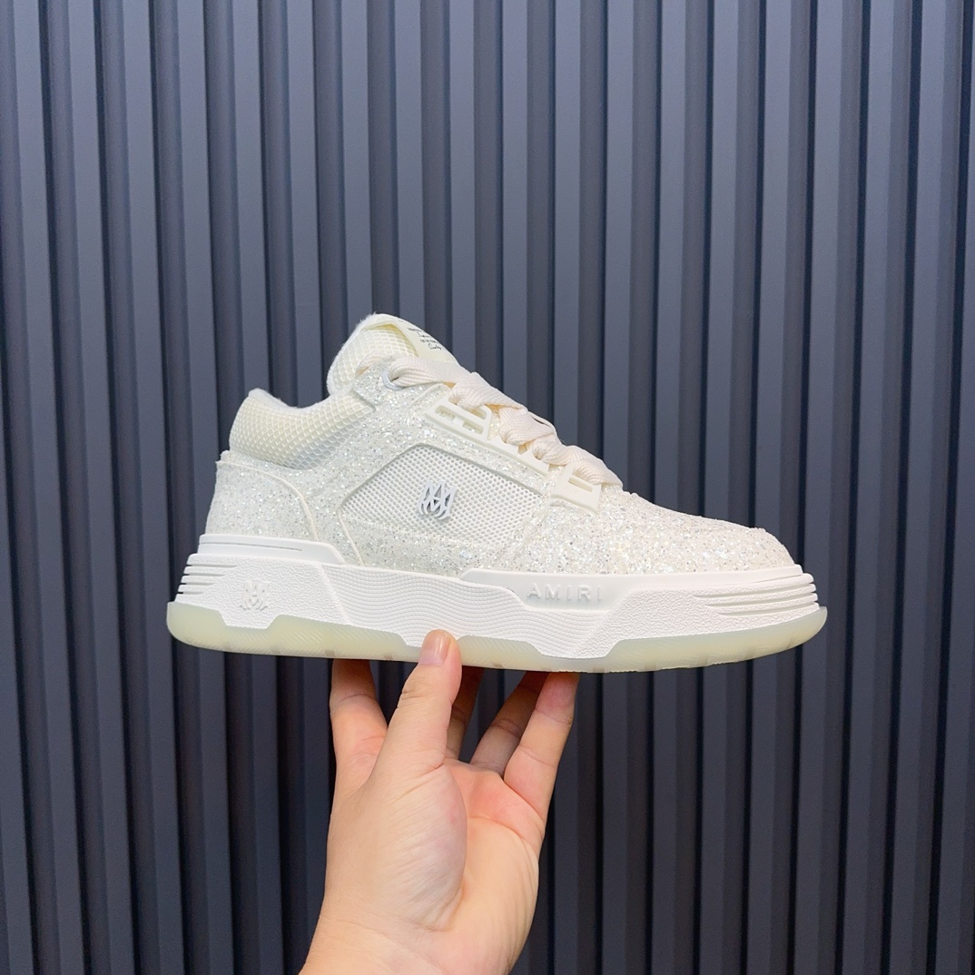 AMIRI Glitter Low Sneakers White