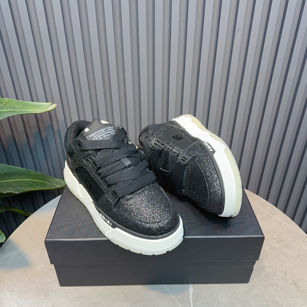 AMIRI Glitter Low-Top Sneakers Black