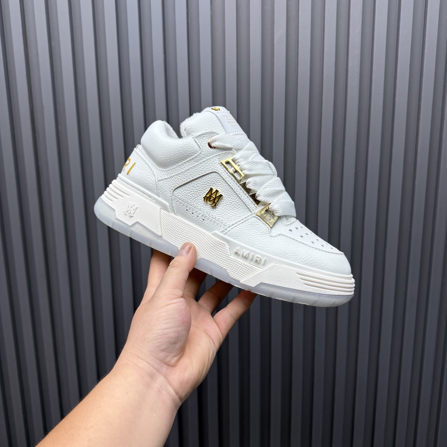 Amiri Leather Low-Top Sneakers White