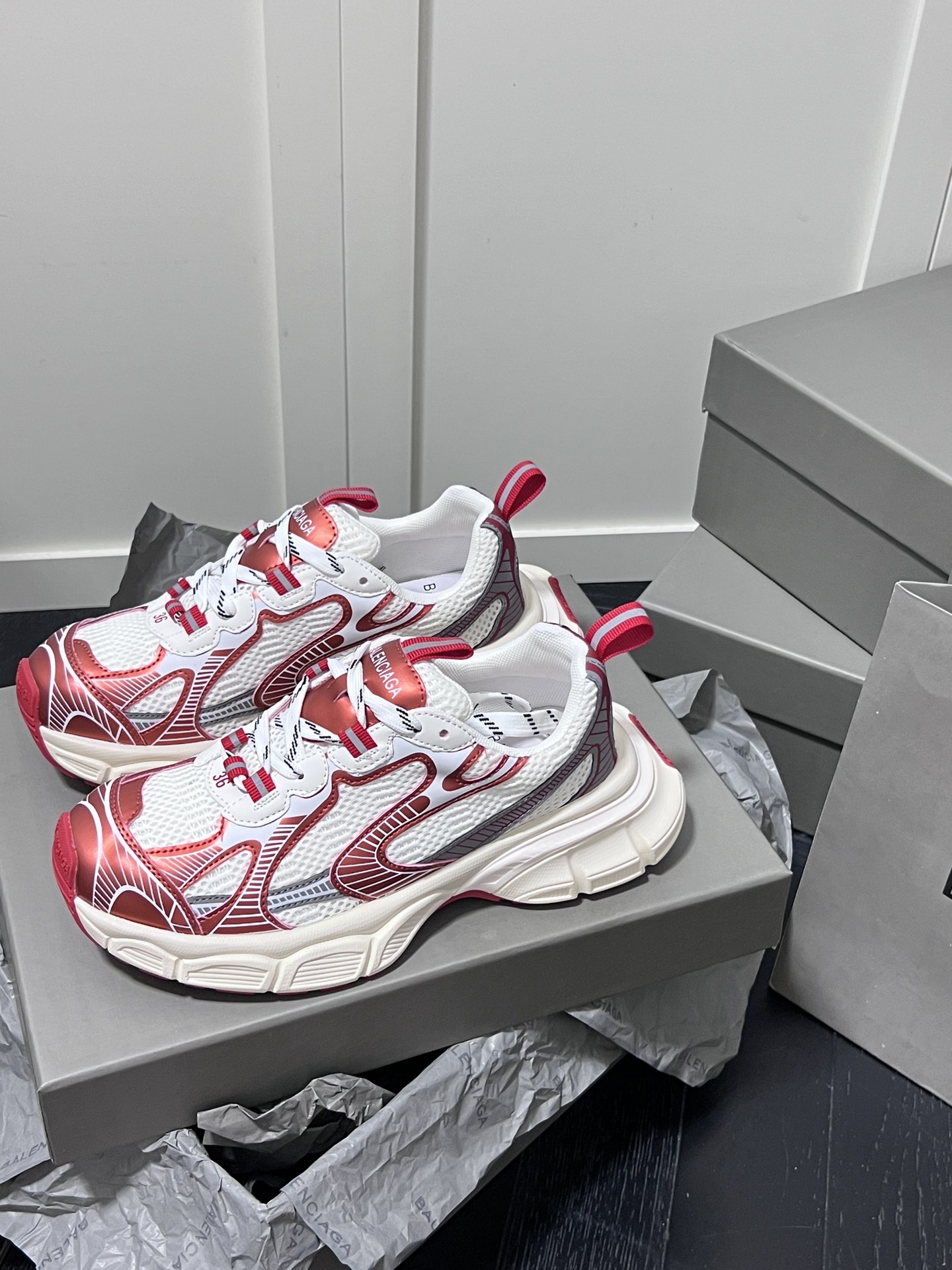 Balenciaga Chunky Sneakers Red