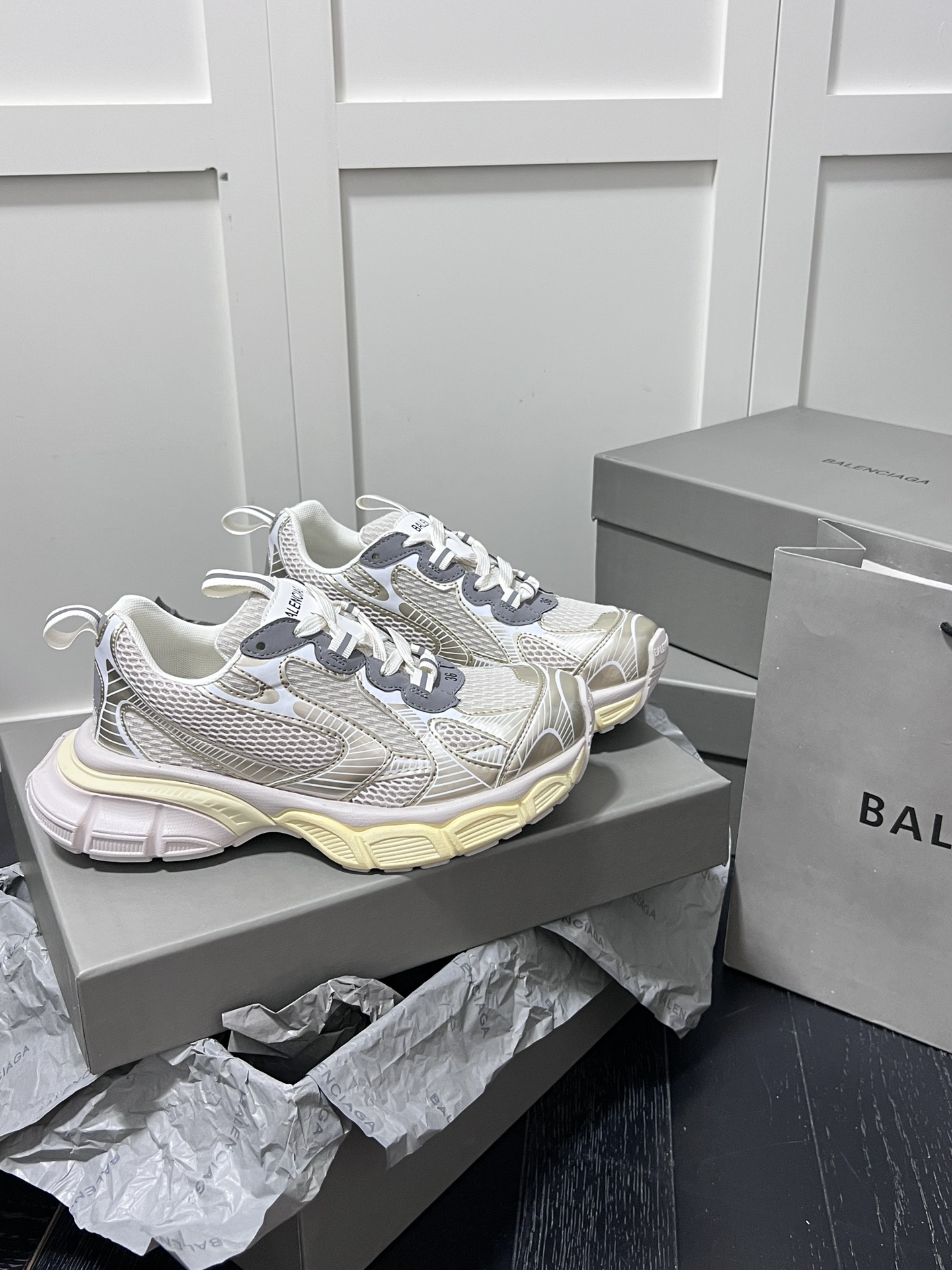 Balenciaga Track Dad Sneakers Beige