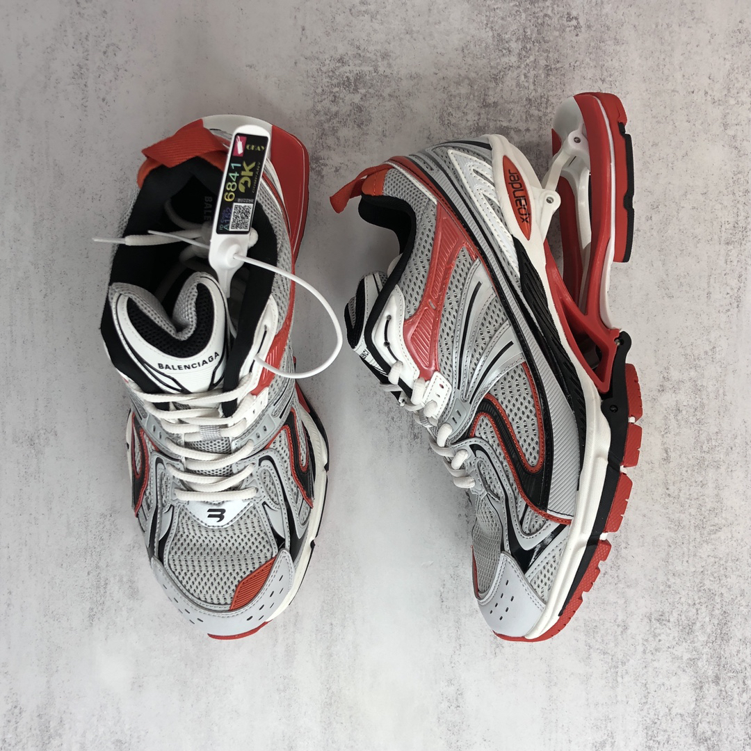 Balenciaga X-Pander Runner Sneakers Gray Red