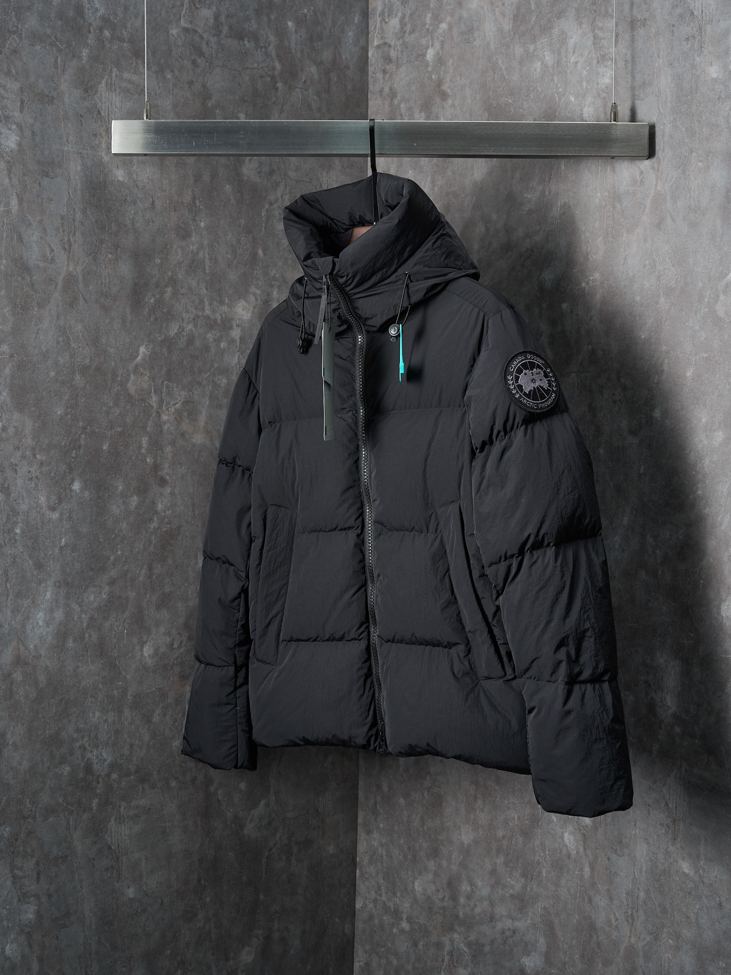 Canada Goose Hooded Puffer Jacket Black